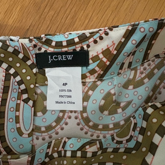 J. Crew Silk Paisley Top - Picture 5 of 7
